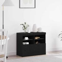 Dressoir Zwart 81 x 37 x 67 cm Bewerkt hout