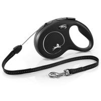 Flexi New CLASSIC 8 m Zwart Hond Intrekbare riem