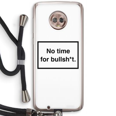 No time: Motorola Moto G6 Transparant Hoesje met koord