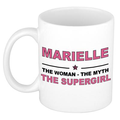 Marielle cadeau mok - Woman Myth Supergirl - naam koffiemok - 300 ml - collega - moederdag