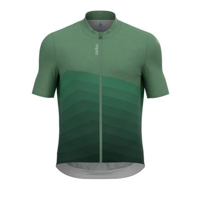 Odlo The Zeroweight Chill-Tec Aero Print Jersey Heren Shirt Loden Frost - Black L