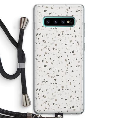 Terrazzo N°14: Samsung Galaxy S10 Plus Transparant Hoesje met koord