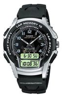 Horlogeband Casio WS-300 Rubber Zwart 18mm - thumbnail