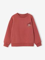 Sweater met ronde hals voor jongens met lange mouwen rozenhout