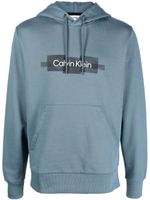 Calvin Klein hoodie à logo imprimé - Bleu - thumbnail