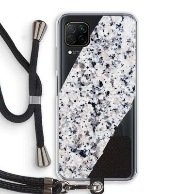 Gespikkelde marmer: Huawei P40 Lite Transparant Hoesje met koord