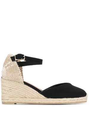 Castañer espadrilles à talon compensé - Noir