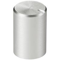 TRU COMPONENTS TC-11613900 Draaiknop Met knopmarkering Zilver (Ø x h) 10 mm x 15 mm Aluminium, Plastic 1 stuk(s)