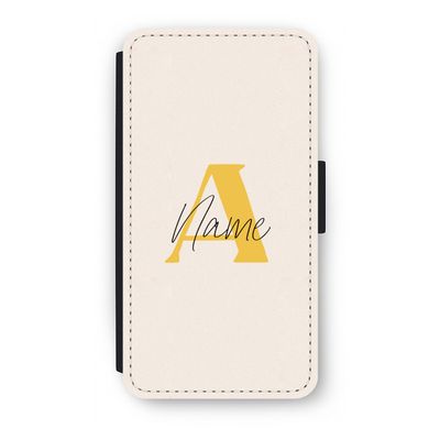 Amber Script: iPhone XS Flip Hoesje
