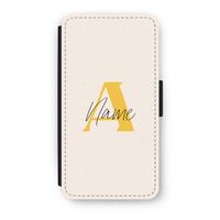 Amber Script: iPhone XS Flip Hoesje