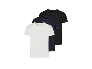LIVERGY 3 heren T-shirts (zwart/marineblauw/wit, XL)
