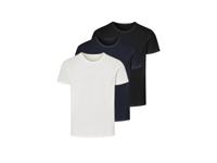 LIVERGY 3 heren T-shirts (zwart/marineblauw/wit, XL)