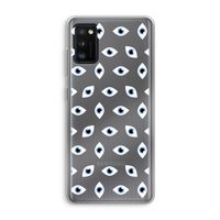 Eyes pattern: Samsung Galaxy A41 Transparant Hoesje