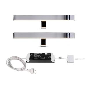 Deko Light Spiegel Line II 2er Bundle Opbouwlamp LED LED vast ingebouwd 12 W Energielabel: G (A - G) Warmwit Zilver