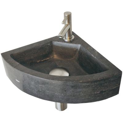 Wiesbaden Raw - Hoekfontein - 30x30x10cm - Hardsteen Gezoet