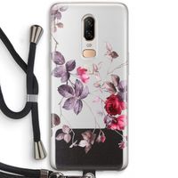 Mooie bloemen: OnePlus 6 Transparant Hoesje met koord