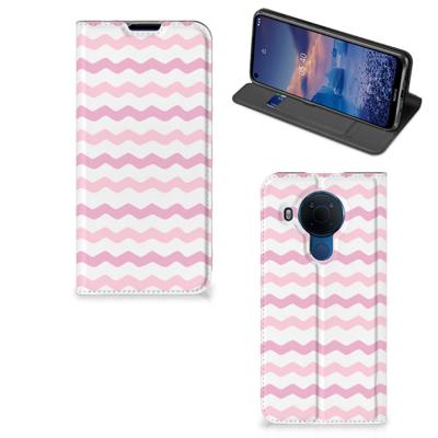 Nokia 5.4 | Hoesje met Magneet | Waves Roze