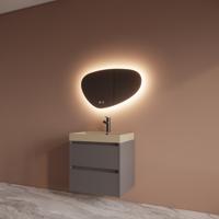 Badmeubelset BWS Riga Met Lako Wastafel Cappuccino 60 cm Leigrijs Boss & Wessing