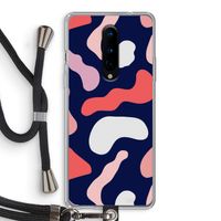 Memphis Shapes Pink: OnePlus 8 Transparant Hoesje met koord