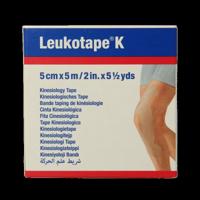 Leukotape K elastische tape 5m x 5cm huidkleur 1 Stuks