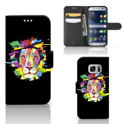 Samsung Galaxy S7 Leuk Hoesje Lion Color Samsung Galaxy S7 Leuk Hoesje Lion Color
