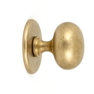 Hardbrass Voordeurknop IRIS 72mm - messing getrommeld