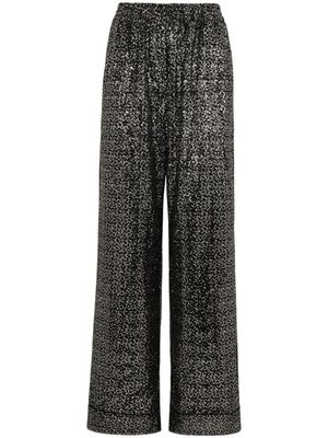 Dolce & Gabbana pantalon ample à sequins - Noir