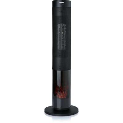Keramische kachel met houtvuureffect - 2000 W - DOMO - DO7345H - 83,5 cm - Zwart
