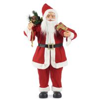 Kerstman decoratie pop - L40 x B36 x H90 cm - polyester - staand - kerst figuur - beeld