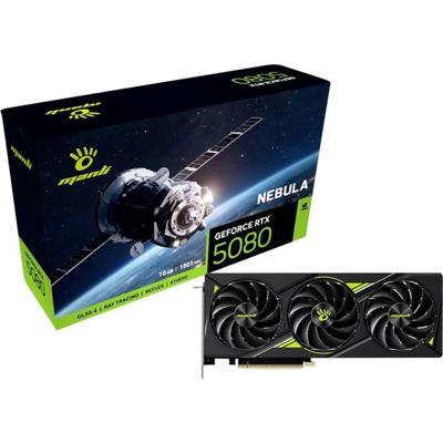 Manli Nvidia GeForce RTX 5080 Videokaart Stellar OC 16 GB GDDR7-RAM HDMI, DisplayPort