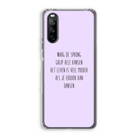Sprong: Sony Xperia 10 III Transparant Hoesje Sprong: Sony Xperia 10 III Transparant Hoesje