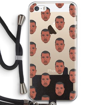 Kanye Call Me?: iPhone 5 / 5S / SE Transparant Hoesje met koord