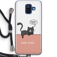 GSM poes: Samsung Galaxy A6 (2018) Transparant Hoesje met koord