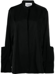 Jil Sander chemise boutonnée à empiècements - Noir