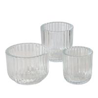 Boltze Home Theelichthouder glas transparant set a 3