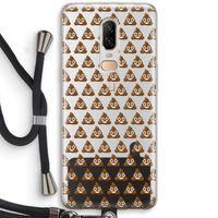 Poop emoji: OnePlus 6 Transparant Hoesje met koord