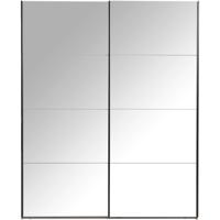 Leen Bakker - Schuifdeurkast Bergamo Met Spiegeldeuren - Eikenkleur - 221x178,5x66,6 Cm - Spaanplaat - Bruin - 178.5x221x66.6 Cm