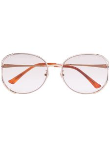 Gucci Eyewear lunettes de soleil à monture ronde - Or