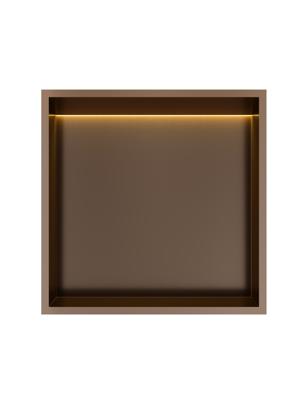 Hotbath &MORE Inbouwnis 30x30x10cm met LED IP44 Tuscan Bronze