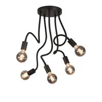 Highlight Design plafondlampFlex zwart 5-lichts - P6627.01