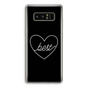 Best heart black: Samsung Galaxy Note 8 Transparant Hoesje