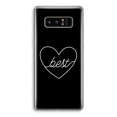 Best heart black: Samsung Galaxy Note 8 Transparant Hoesje