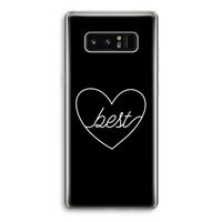Best heart black: Samsung Galaxy Note 8 Transparant Hoesje
