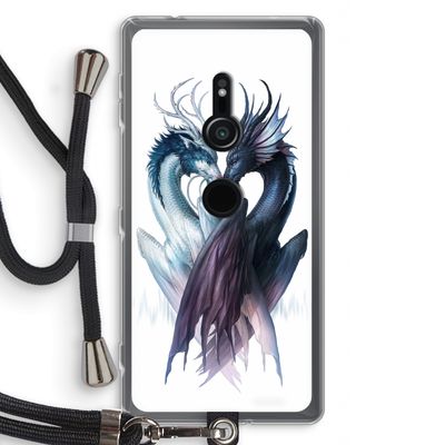 Yin Yang Dragons: Sony Xperia XZ2 Transparant Hoesje met koord