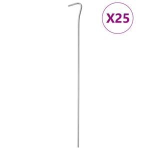 VidaXL Tentharingen 25 st ø4 mm 30 cm gegalvaniseerd staal