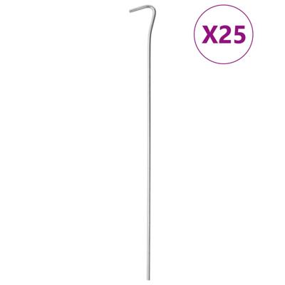 VidaXL Tentharingen 25 st ø4 mm 30 cm gegalvaniseerd staal