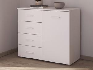 Commode MAKALISKA 1 deur 4 lades wit