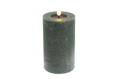 Led kaars Lyon D 7,5 H 12,5 cm dennen groen