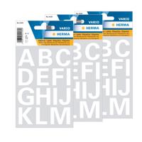 Herma Stickervel alfabet - 84x stuks - plak letters - A tm Z - wit - 20x20 mm