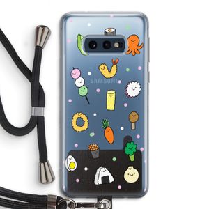 Happy bento friends: Samsung Galaxy S10e Transparant Hoesje met koord